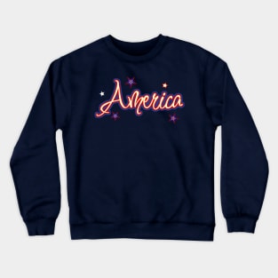 Patriotic America  Graphic Crewneck Sweatshirt